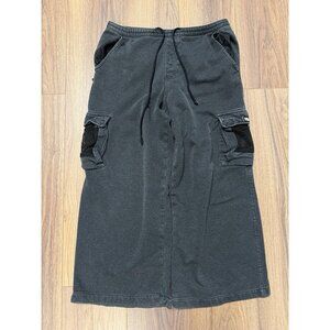 Vintage 90s Caffeine Baggy Cargo Sweat Pants Mens L Rave Skate Cyber Goth USA